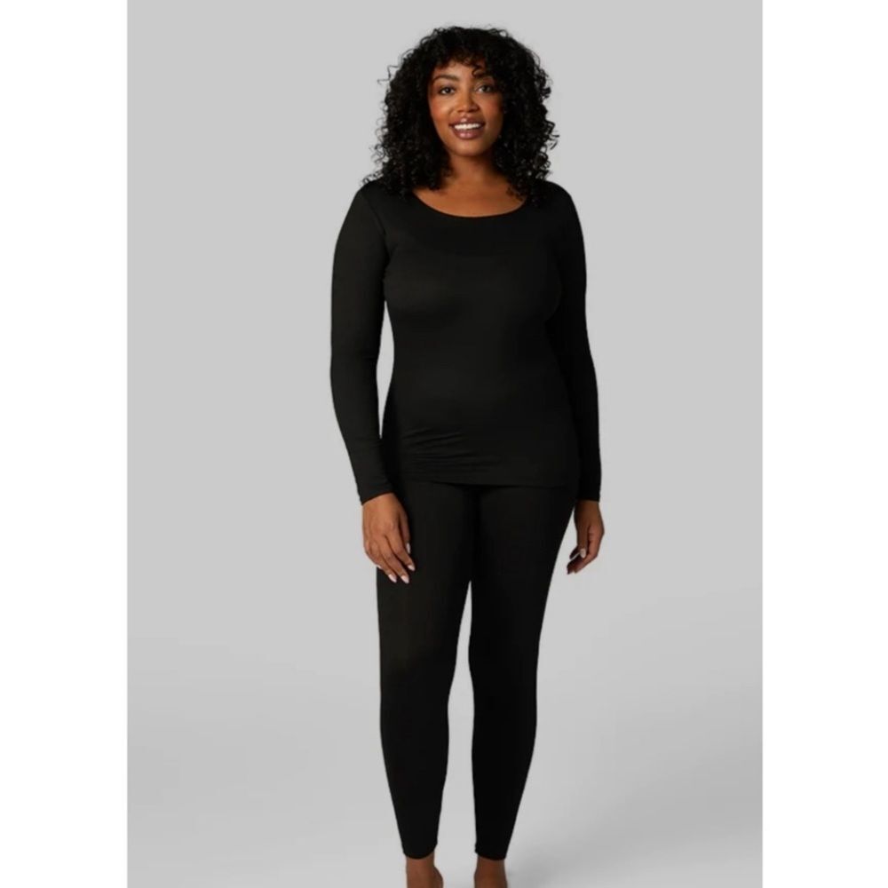 32 Degrees Lightweight Sheer Baselayer Legging Size S Black